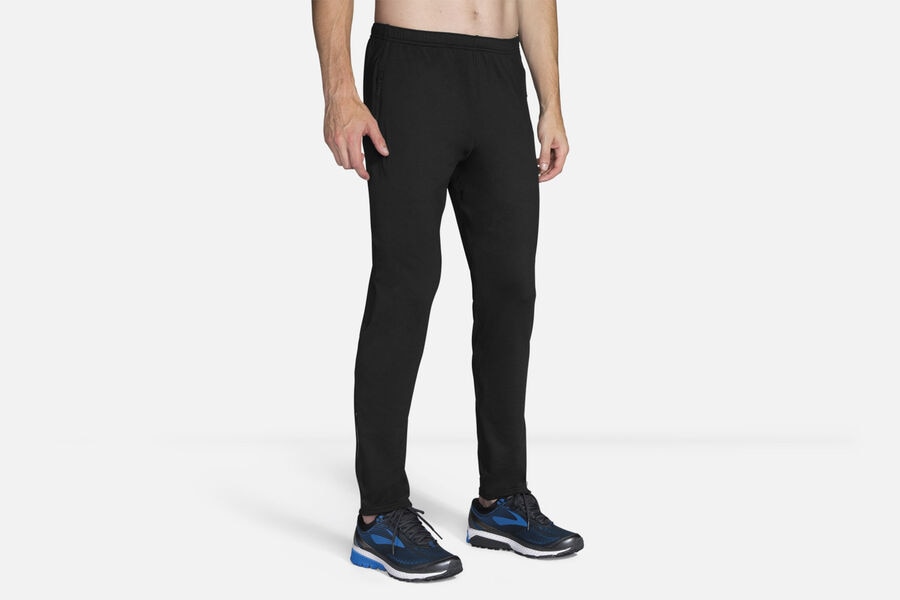 Mens Brooks Spartan Pant Bottoms Black | 042197-ITX